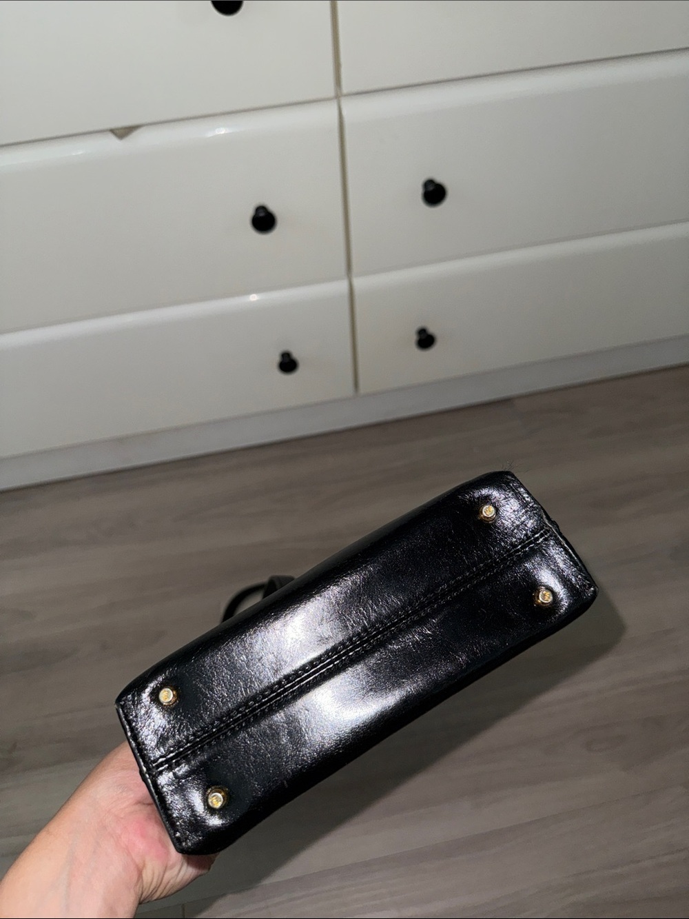 Monsac Black Leather Crossbody Bag - Picture 4 of 5